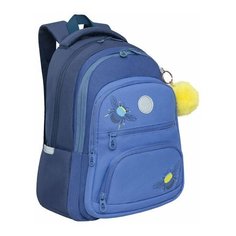 Рюкзак школьный GRIZZLY, анатомическая спинка, 2 отделения, для девочек, "FLY"