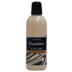 Краска акриловая для техники Флюид Арт, KolerPark, бежевый, 80 мл