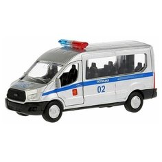 Машина «Полиция Ford Transit», 12 см, инерционная, открывающиеся двери, металлическая Технопарк