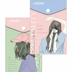 Папка-конверт на кнопке А6, 140 х 170 мм, 180 мкм, вертикальный, deVENTE. Mentality, микс х 4 цвета, картонная коробка