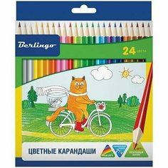 Цветные карандаши COLORED PENCILS 24 цвета Нет бренда