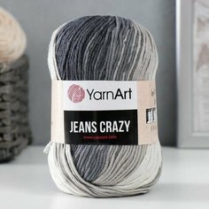 Пряжа Jeans crazy 55% хлопок, 45% акрил 160м/50гр (8204 принт) Нет бренда