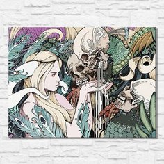 Картина по номерам на холсте готичная девушка - 12380 Г 30x40