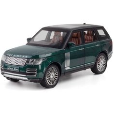 Машинка металлическая инерционная "Ленд Ровер/Land Rover" Range Rover 1:24, 20 см со световыми и звуковыми эффектами зеленый Grand Toy