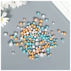 --- Декор для творчества пластик "Шарики. Зимние оттенки" d3-8 мм, набор 10 гр