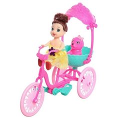 Кукла-малышка «Алина» с велосипедом и питомцем NO Name