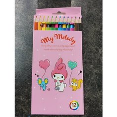 Набор цветных карандашей My Melody, 12 цв. Нет бренда