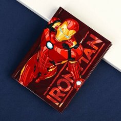 Блокнот А7 "IRON MAN", 64 листа, в твёрдой обложке, Мстители Marvel