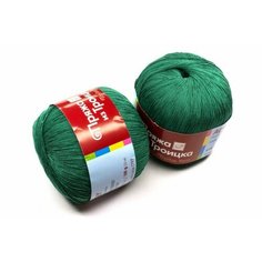 Пряжа Астра, цвет 2286 зеленый, 100% хлопок мерсеризованный, 100г, 610м, Троицк, 1шт Троицкая камвольная фабрика