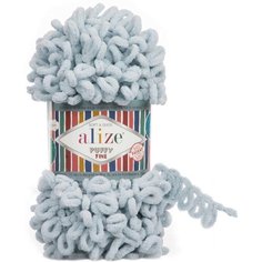 Пряжа Alize Puffy fine светло-серый (500), 100%микрополиэстер, 14,5м, 100г, 3шт