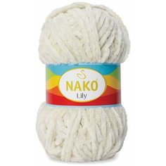 Пряжа Nako Lily кремовый (6651), 100%полиэстер, 180м, 100г, 2шт