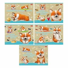 Альбом для рисования А4, 40 листов, на скрепке, Рыжий Коржик, обложка мелованный картон, матовая ламинация, блок 100 г/м, Китай