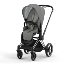 Прогулочная коляска Cybex Priam IV Mirage Grey, шасси chrome/black