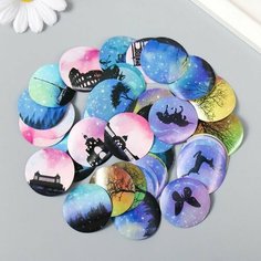 Наклейка для творчества "Волшебные силуэты" набор 50 шт 4,5х6,5х1,1 см Made in China