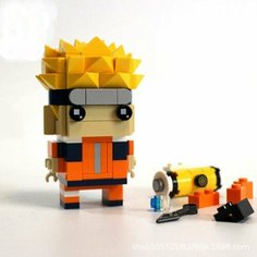 Наруто фигурка, конструктор интерьерный, 3d, из мини блоков, 145 деталей Нет бренда