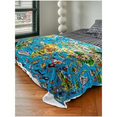 Игровой плюшевый плед-ходилка Путешествие, велсофт, 150х200 см Brandburg