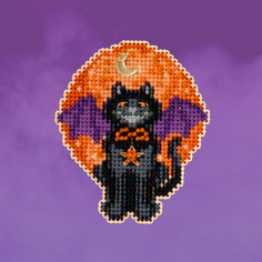 Bat Cat (Летучая мышь) #MH182324 Mill Hill Набор для вышивания 6.35 x 7.6 см Счетный крест
