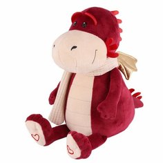 Maxitoys Luxury Мягкая игрушка «Дракон Патрик», в белом шарфике, 20 см
