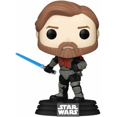 Фигурка Funko POP! Bobble: Оби-Вана Кеноби Мандалорская Броня (Obi-Wan Kenobi Mandalorian Armor (Exc)) Звездные Войны: Войны клонов (Star Wars.