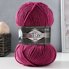 Пряжа "Superlana midi" 25% шерсть, 75% акрил 170м/100гр (440) Alize