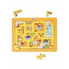 Пазл деревянный "Прогулка по зоопарку" Mapacha