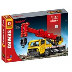 Конструктор Sembo Block 712022 строительный кран "Sany", 991 деталь