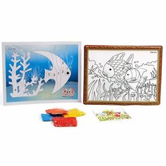 Набор для творчества: аппликация EVA крошкой и раскраска - наклейки «Подводный мир» Мастер