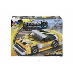 Конструктор Гоночная машина, жёлтого цвета , 73 детали 1000toys