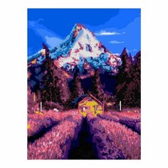 Алмазная мозаика, 30 × 40 см, частичное заполнение «Лавандовое поле» Lori