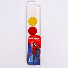 Акварель медовая «Человек-паук», 6 цветов, без кисти Marvel