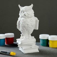 Заготовка для творчества "Мудрый филин" белая, 7х15х6,5см Хорошие сувениры