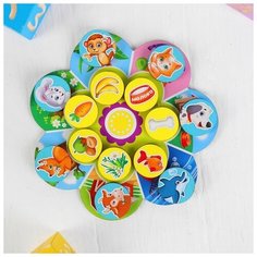 Головоломка. Обучающий круг с липучками «Кто где живёт и кто что ест?» ТероПром