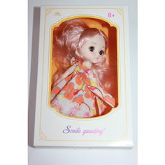 Красивая Кукла для девочек игрушка Яркое оранжевое платье барби 20см Frida