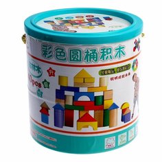 Деревянный конструктор в банке, 40 деталей Denco Store