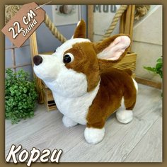 Мягкая игрушка "Королевский Корги" 22 см - плюшевый щенок Рекс Нет бренда