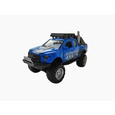 Машинка Surmount 4х4 kings toy инерционный, световые, звуковые эффекты, металлический, синий 1:36