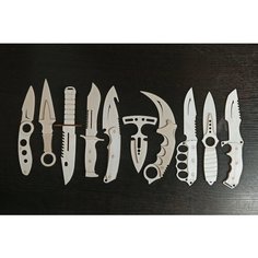 Набор из 10 Игровых Ножей Из Игры КС ГО-CS GO: Керамбит-Тычковый-Боуи-Кенай, Набор Для Творчества Игротека