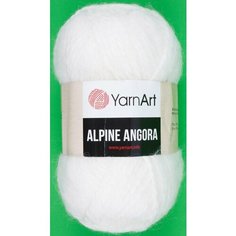 Пряжа Yarnart Alpine angora молочный (332), 20%шерсть/80% акрил, 150м, 150г, 2шт