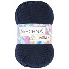Пряжа ARACHNA JASMIN 80% хлопок, 20% полиэстер 5 шт. х 100 г 250 м N113 т. синий