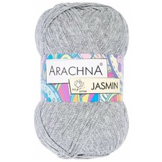 Пряжа ARACHNA JASMIN 80% хлопок, 20% полиэстер 5 шт. х 100 г 250 м N169 серый