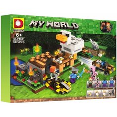 Конструктор набор Minecraft Майнкрафт Куриная ферма 692 дет Планета конструкторов
