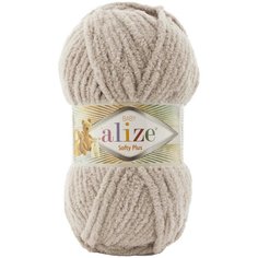 Пряжа Alize Softy plus светло-бежевый (115), 100%микрополиэстер, 120м, 100г, 5шт
