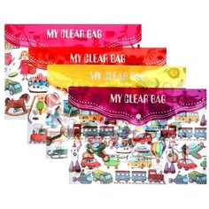 Папка-конверт на кнопке формат А4 160мкр микс Ассорти Calligrata