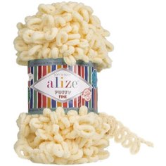 Пряжа Alize Puffy fine медовый (160), 100%микрополиэстер, 14,5м, 100г, 2шт