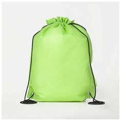 Мешок, сумка для обуви, сменки, сменной на шнурке, цвет зелёный Нет бренда