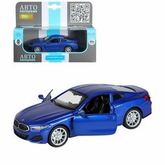 ТМ "Автопанорама" Машинка металлическая 1:44 BMW M850i Coup, синий, откр. двери, инерция, в/к 17,5*1