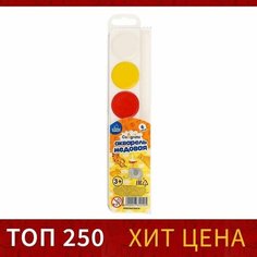 Акварель 6 цветов , медовая, без кисти, пластик Нет бренда