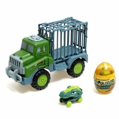 Грузовик-парковка "ДиноTruck", 2 машинки-динозавра в клетке Gold Seller