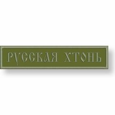 Нашивка русская хтонь на липучке, шеврон тактический на одежду, 12*2.5 см, цвет #08. Патч с вышивкой Shevronpogon, Россия