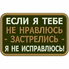 Нашивка если Я тебе НЕ нравлюсь на липучке, шеврон тактический на одежду, цвет round №29, 8*5 см. Патч с вышивкой Shevronpogon